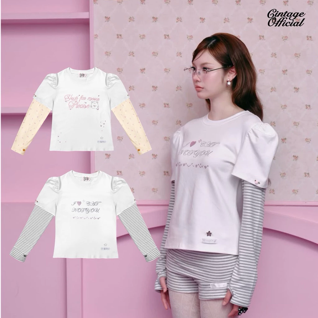 Cintage x Punchrakmeow CT2195 แขนสั้นต่อแขนEsther3258