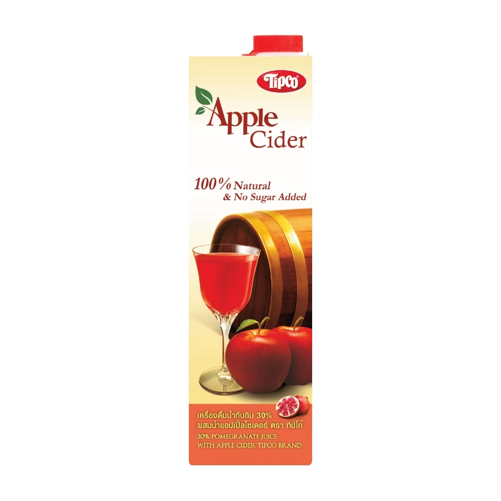 (GWP สินค้าของแถมห้ามจำหน่าย ) TIPCO น้ำทับทิม ผสมน้ำแอปเปิ้ลไซเดอร์ Pomegranate juice Apple Cider 30% ขนาด1000 มล.