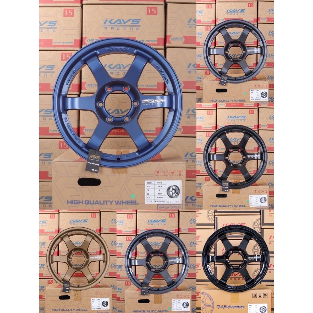 TE37 6 รูหยอดขาว  ขอบ 18x9" ET0 ราคาต่อวง