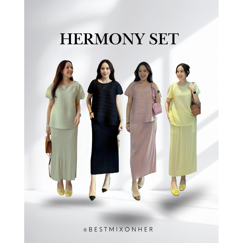 Hermony set | Code 23212 [Pleated Co-ord Set]