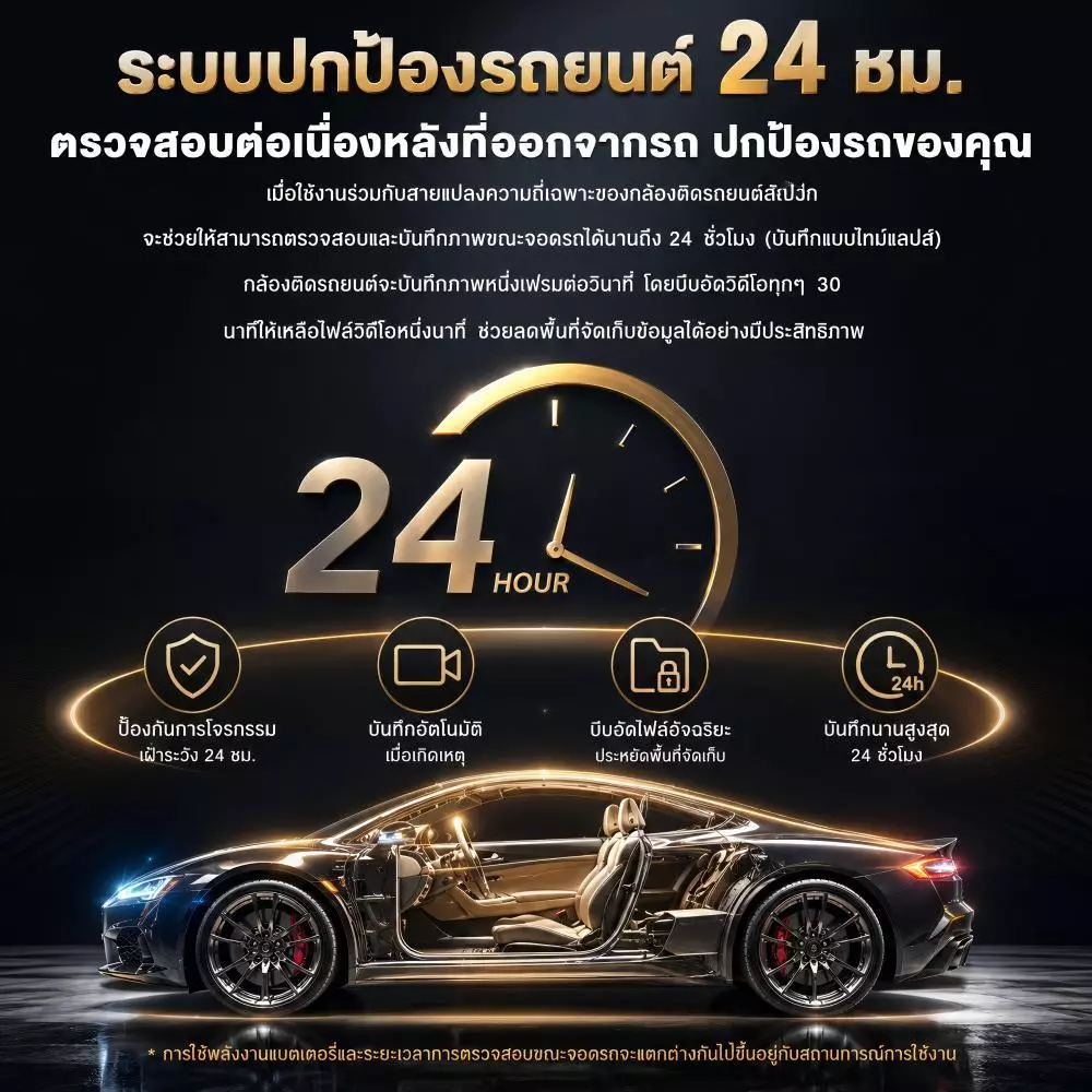 【รับประกัน10ปี】กล้องติดรถยนต์ Full HD 4K กล้องหน้ารถ การเชื่อมต่อ APP WiFiการดูแบบเรียลไทม์โหมดกลางคืน กล้องรถยนต์ thumbnail 10