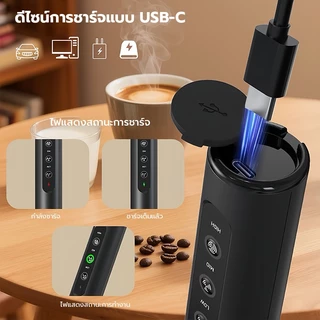 เครื่องตีฟองนมไฟฟ้า 3 ระดับ หัวปั่น 3 แบบ Electric Milk Frother 1500mAh ที่ตีฟองนมกาแฟ ตีไข่ ลาเต้ โกโก้ ทำกาแฟ
