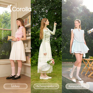 7.19 Corolla Airlace รองเท้าผู้หญิง Mary Jane ลูกไม้ สายคาดคู่ ดีไซน์หวาน พื้นนุ่ม เบา ใส่สบาย กันลื่น