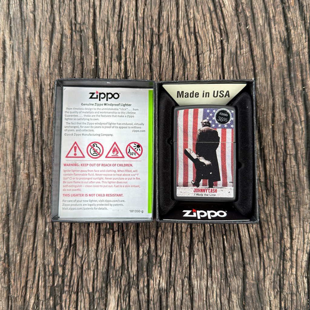 ไฟแช็ก Zippo รุ่น 46166 Johnny Cash - Black Matte