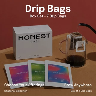 กาแฟดริปแบ็ก Specialty คั่วอ่อน 7 ซอง | Seasonal Coffee Drip Bag Box | ของขวัญกาแฟ ชงง่าย