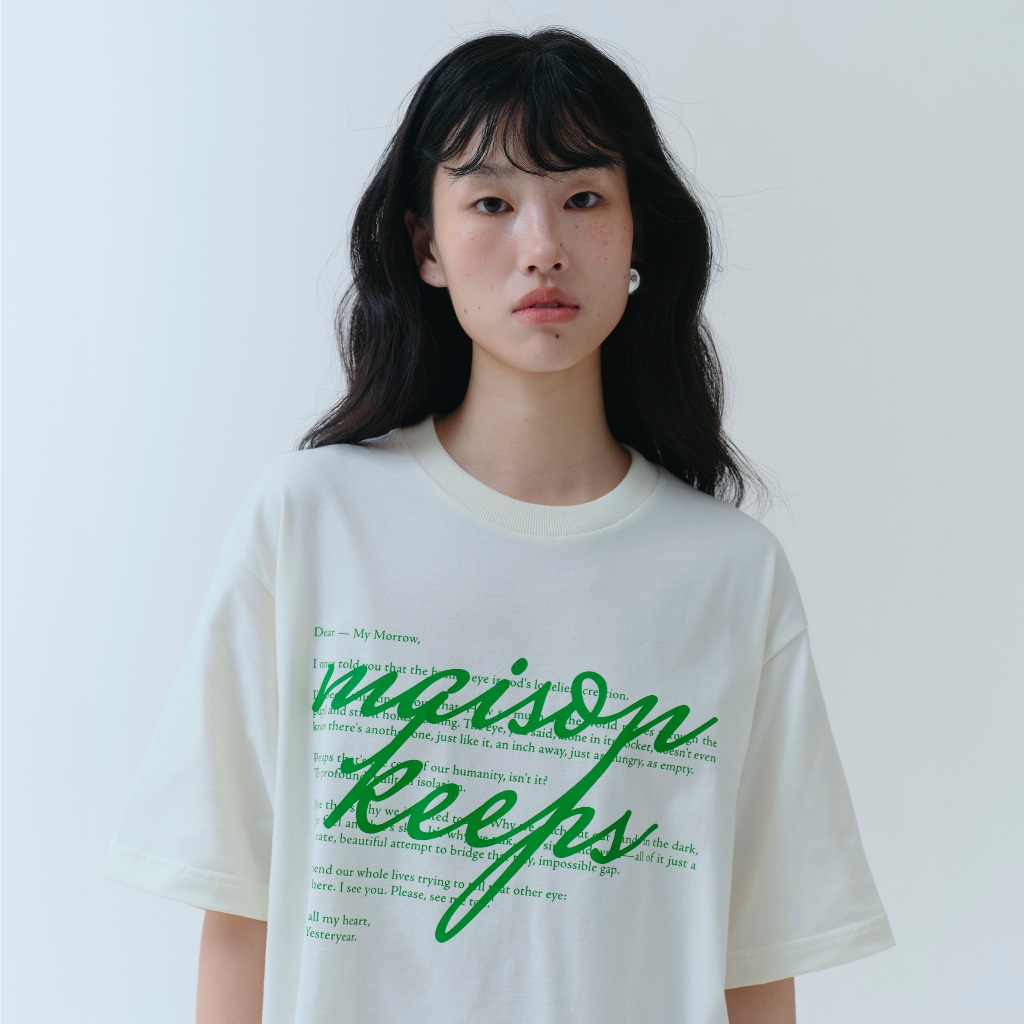 maison KEEPS | The Oversized Letter Tee | เสื้อยืด ทรง oversized | มีให้เลือก 2 Size อก 44" และ 48''