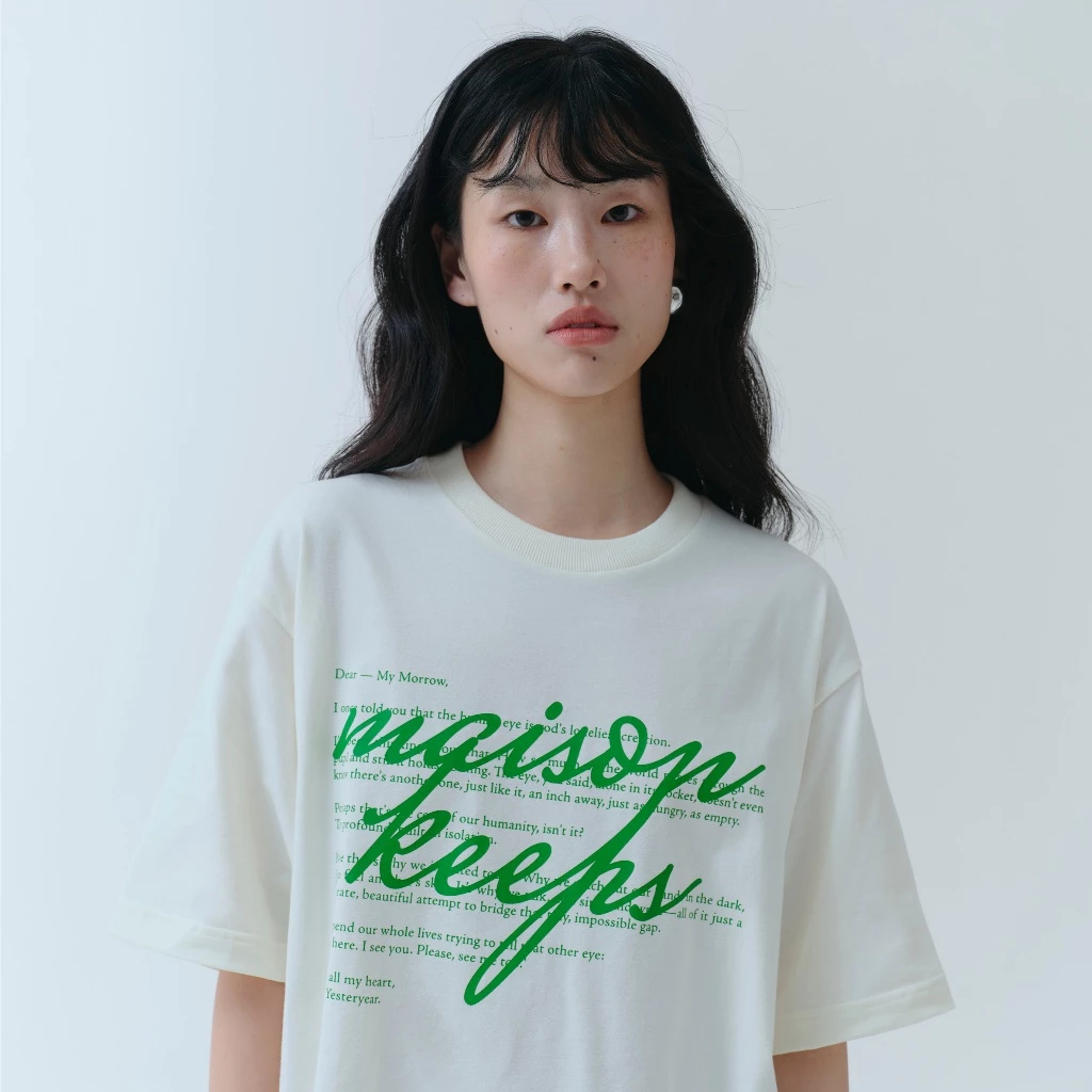 maison KEEPS | The Oversized Letter Tee | เสื้อยืด ทรง oversized | มีให้เลือก 2 Size อก 44" และ 48''