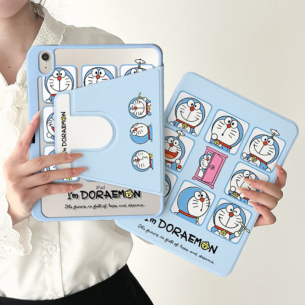 ⭐พร้อมส่ง⭐เคส Samsung Tab S9FE S11 S9+ ที่ใส่ปากกา โดเรมอน เคส หมุนได้ 360°Samsung Tab S10+ S10FE S8