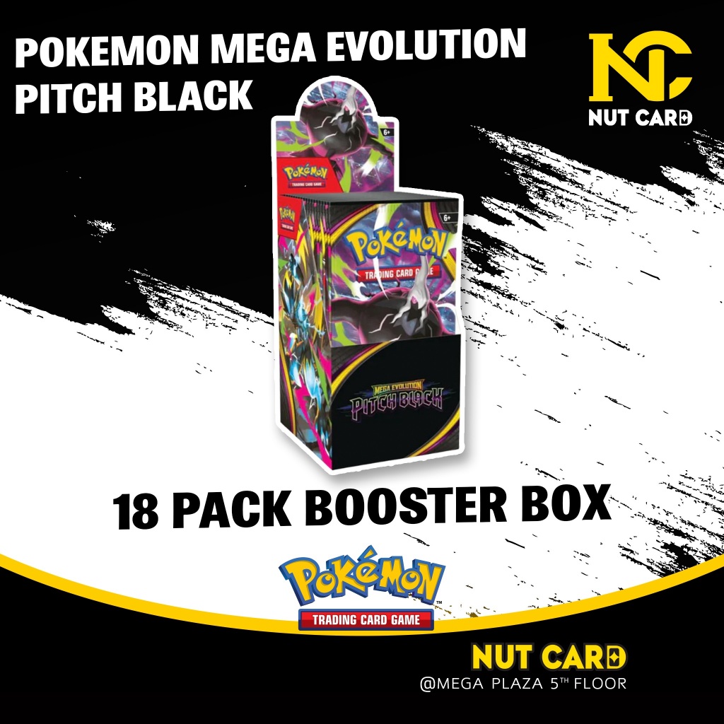 [Pokemon] Mega Evolution—Pitch Black Half Booster Box (18 ซอง)(ภาษาอังกฤษ)