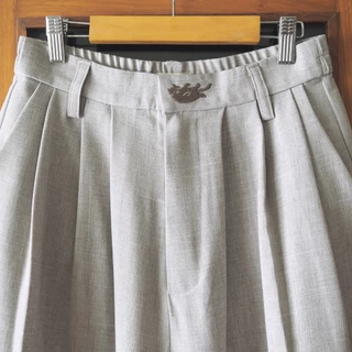 cat soup : belly up cat wide pants / กางเกงขาบานปักลาย ‘belly up cat’