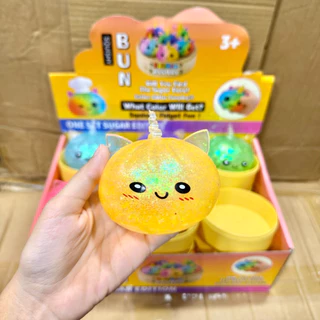 🇹🇭พร้อมส่งในไทย⭐️สกุชชี่ ซาลาเปา ยูนิคอร์น คริสตัล มีไฟ [ยกBox 12ตัว] ขนาด 8.5cm บีบสนุก ส่งไว DJD