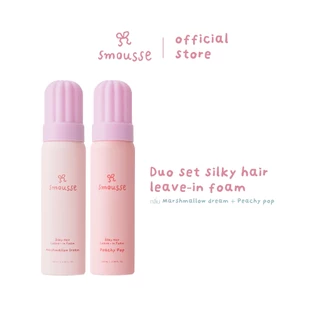 (duo set) smousse silky hair leave-in foam mashmallow dream 100ml & peachy pop 100ml