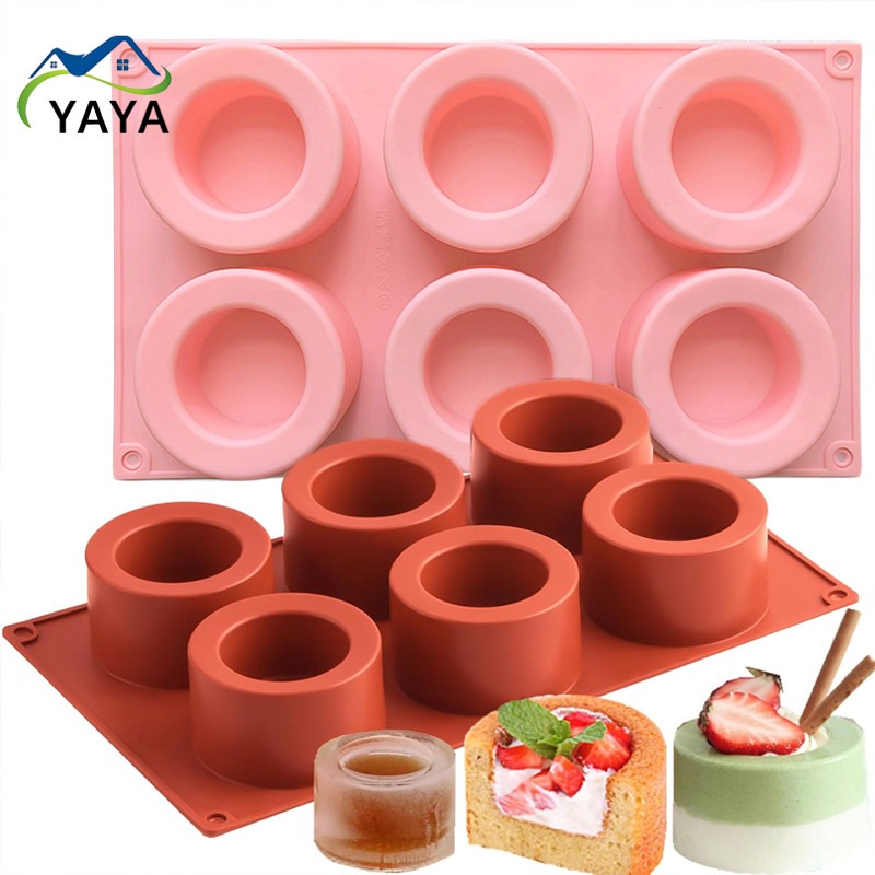 แม่พิมพ์ซิลิโคนทำเค้ก 6 หลุมทรงกลม สำหรับเบเกอรี่ DIY