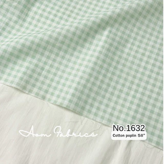 Aom Fabrics🌷ผ้าคอตตอนป๊อปลิน No.1628-1634 ผ้านิ่ม หน้ากว้าง 58 นิ้ว ผ้าเมตรนำเข้า พร้อมส่ง