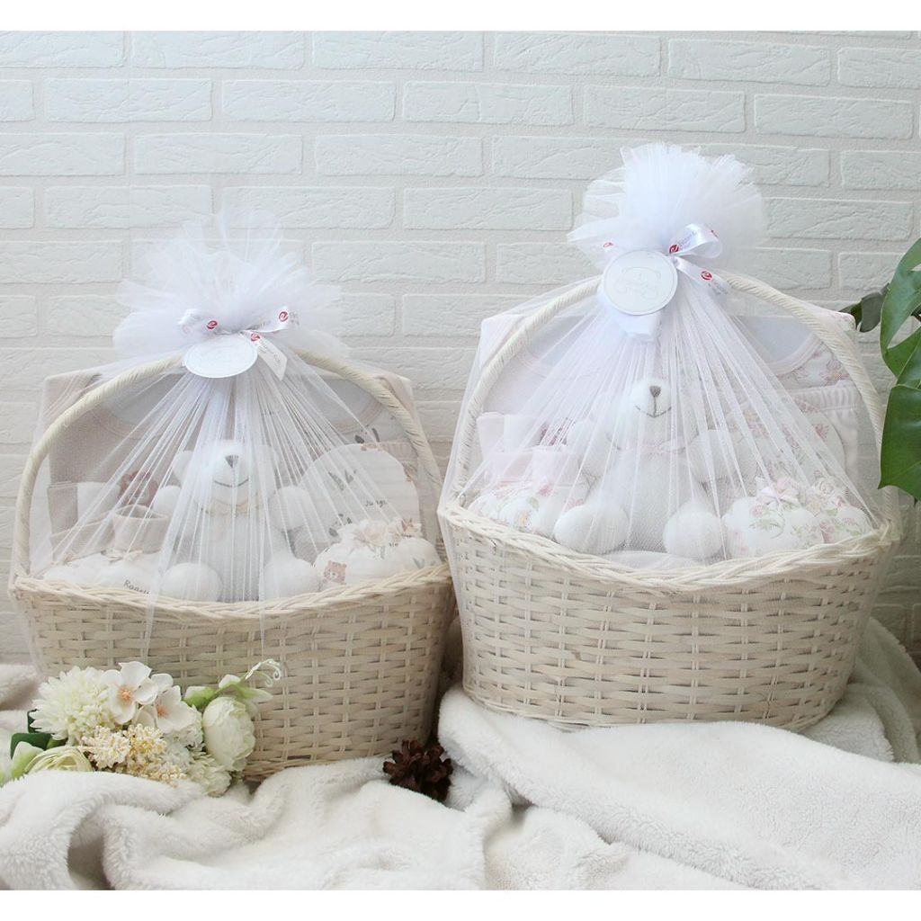 Elegant Kids - ชุดตะกร้าของขวัญเด็ก ของฝาก 11 ชิ้น สำหรับเด็กอายุ0-6 เดือน