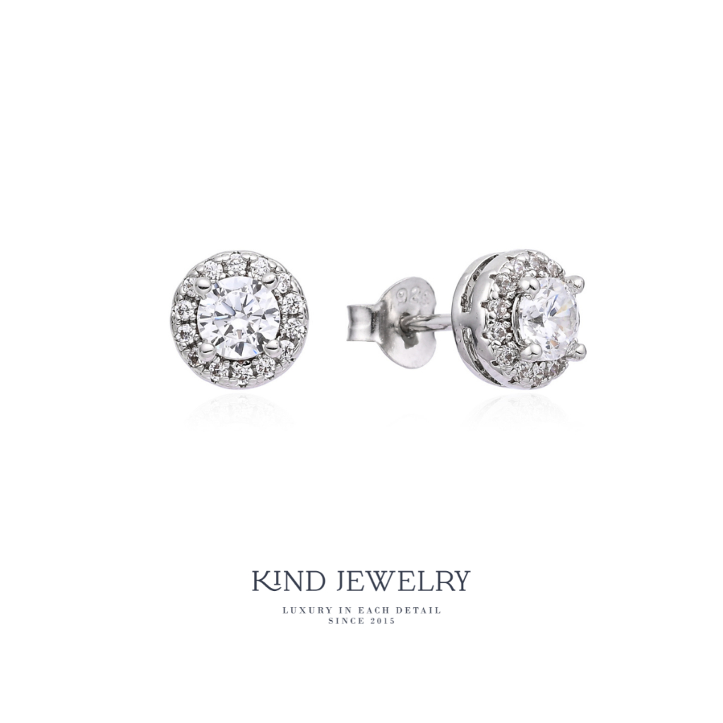 Kind Jewelry  ต่างหูเพชรติดหู Emmie 25ตัง เพชรน้ำร้อย สวยเทียบแท้
