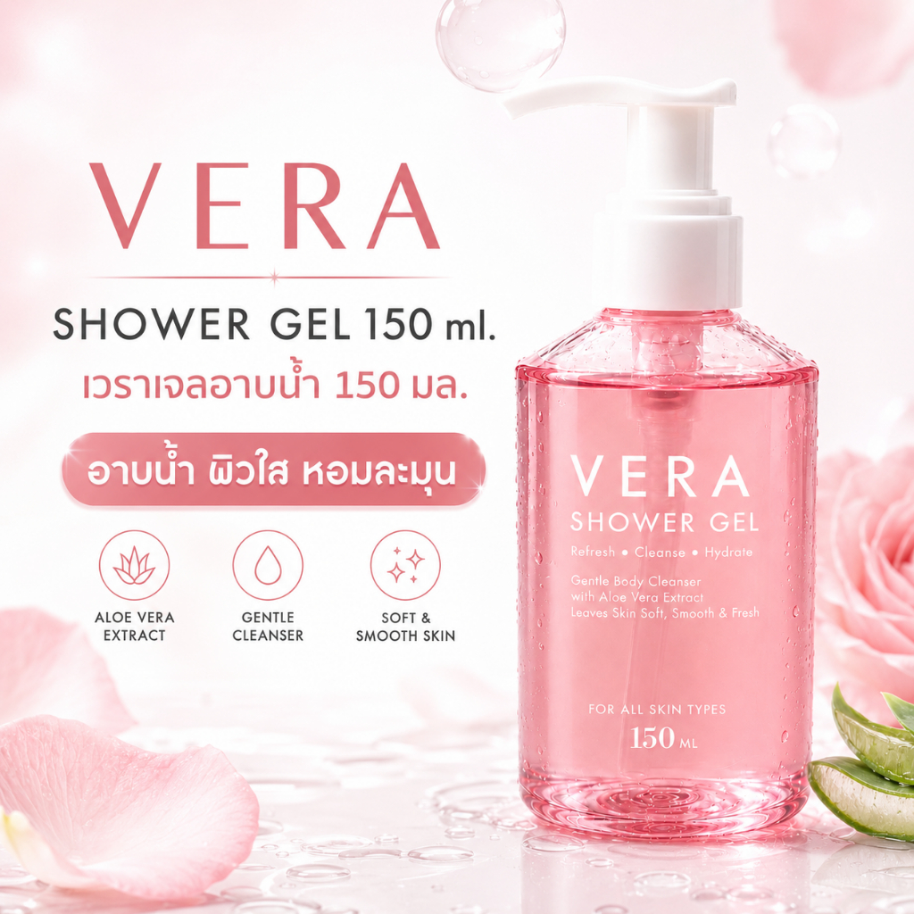 เวราเจลอาบน้ำ 1 ขวด ผิวใส หอมละมุน