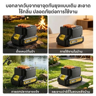 Maybuck Japan ยากันยุงไร้สาย เครื่องไล่ยุงไฟฟ้าแบบพกพา แถม แผ่นไล่ยุง 15แผ่น สำหรับแคมป์ปิ้งและเดินทาง