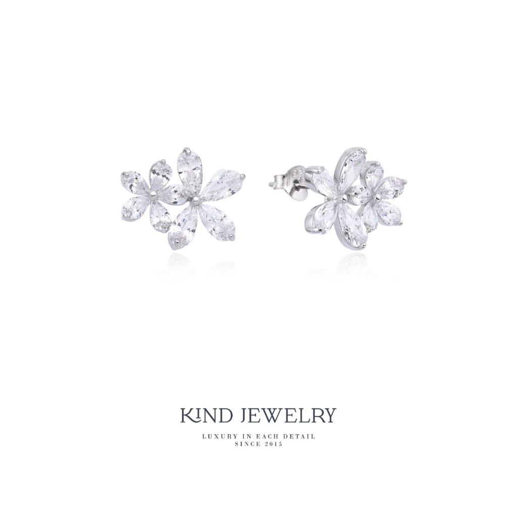 Kind Jewelry ต่างหูดอกไม้มงคล Bluebell Stud