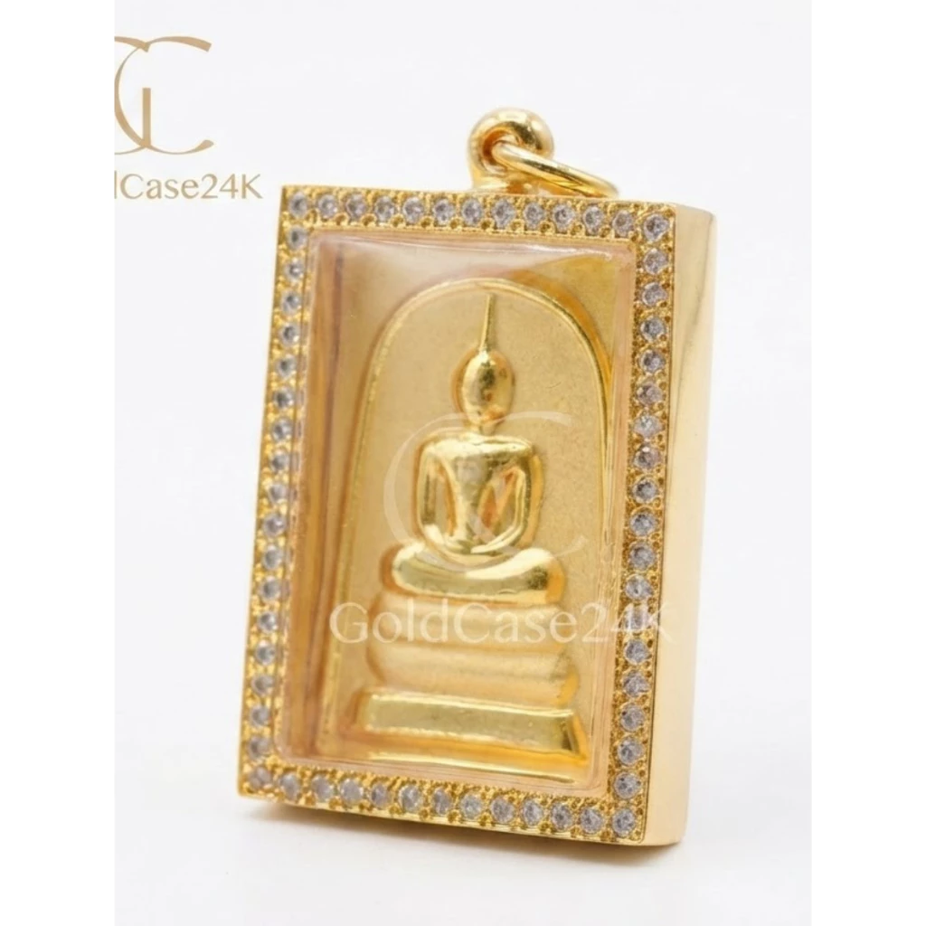 กรอบพระสมเด็จ กรอบพระทรงสี่เหลี่ยม กรอบทองอิตาลีแท้ Phra Somdej Frame