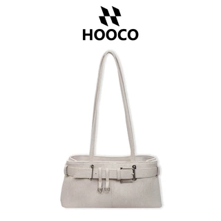 HOOCO กระเป๋าผู้หญิง กระเป๋าสะพายไหล่แฟชั่น ทรงยาว ผ้าเดนิม น้ำหนักเบา ใส่ของได้เยอะ 4 สี