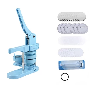 เครื่องผลิตปุ่มติดตั้งฟรี 58 มม ชุดเครื่องทำปุ่ม DIY เครื่องกดตรา Punch พร้อมปุ่มพลาสติกฟรี 100 ชิ้น แม่พิมพ์ DIY Badge