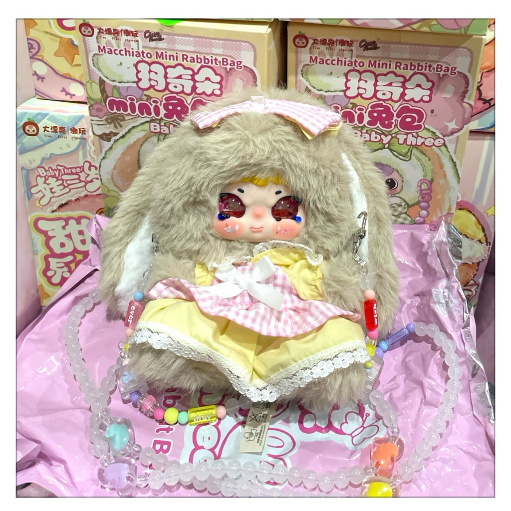 พร้อมส่ง พวงกุญแจ BBT  Mini rabbit bag ของแท้ 100%