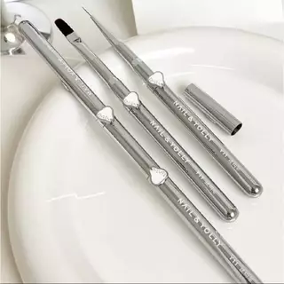พู่กันเจล 2 หัว🇨🇳​ Nail&Yolly​ 2in1 Dual Nail brush gel Extension ใช้ได้ทั้งวาดลายและทำเล็บเจล