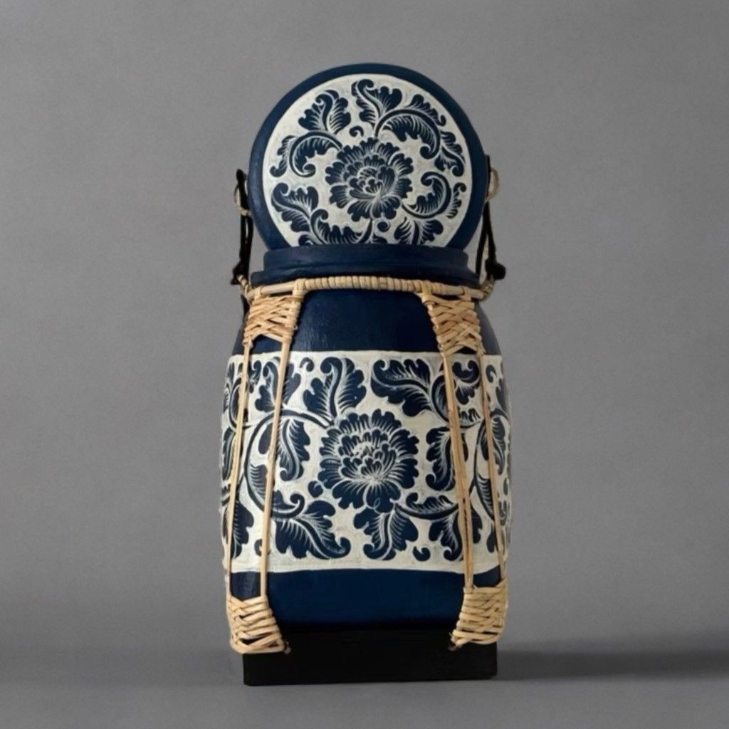 Handmade Thai Bamboo Rice Box | Lanna Woven Home Decor | Natural Bamboo Basket