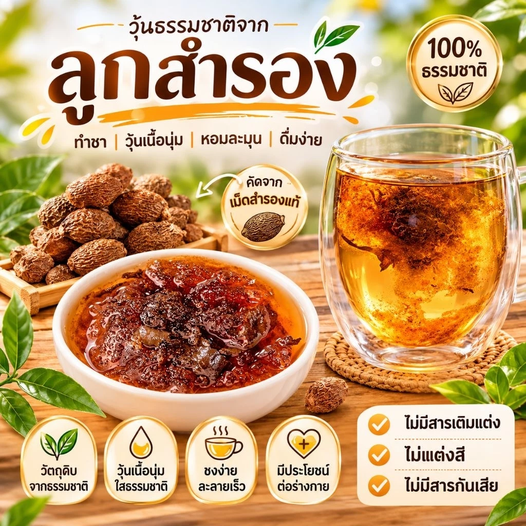 เนื้อลูกสำรองพร้อมทาน 400กรัม ไม่ใส่น้ำตาล ไม่ใส่วุ้น ไม่ใส่สารกันบูด