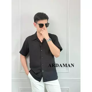 เสื้อเชิ้ตผ้าถัก สไตล์เกาหลี ลายทาง โปร่งสบาย หล่อเท่ ARDAMAN