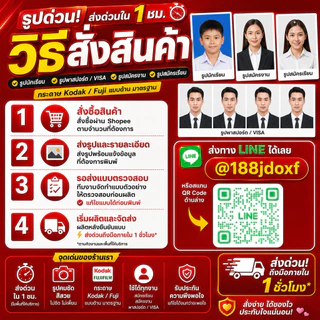 กทม. ส่งด่วนใน 1 ชม.❗️รูปติดบัตร 1, 1.5, 2 นิ้ว | นักเรียน นักศึกษา ทำงาน ชุดครุย ข้าราชการ