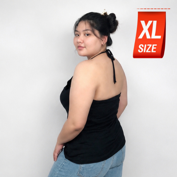 CHOTY ผูกคอ ไซส์ *XL  สายเดี่ยวผูกคอ ผ้าเรย่อน แบรนด์ CHOTYSHOP สินค้าผลิตในไทย BAU.G เสื้้อสายเดี่ย