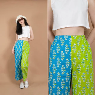 Elastic Waist Pants 2-Tone by Indian Cotton