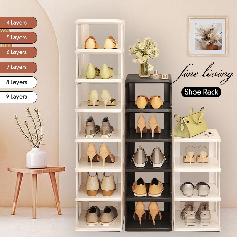 Aroma ชั้นวางรองเท้า 2-10 ชั้น ดีไซน์บางเก็บได้มาก มี 2 สีให้เลือก (ขาว/ดำ) โครงสร้างแข็งแรง ประกอบง่าย ประหยัดพื้นที่ เ