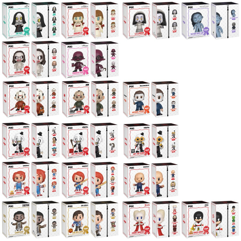 {Pre-Order} Thrilljoy PIX! Horror Movies Conjuring, Haunted Hill, Dracula, Terrifier, Chucky, Jason 