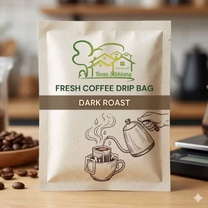 บ้านสิบหลัง กาแฟสด ดริปซอง 15g (10 ซอง) Fresh drip coffee กาแฟดริปซอง พร้อมชง