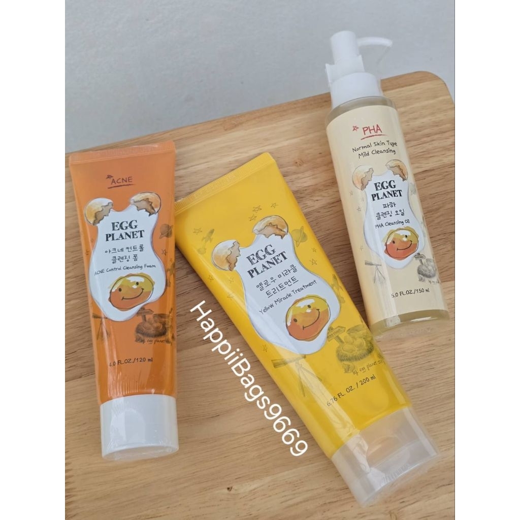 🍳รวมผลิตภัณฑ์ EGG PLANET Acne Control Cleansing Foam, Miracle Treatment, PHA Cleasing Oil (by Doori Cosmetics)