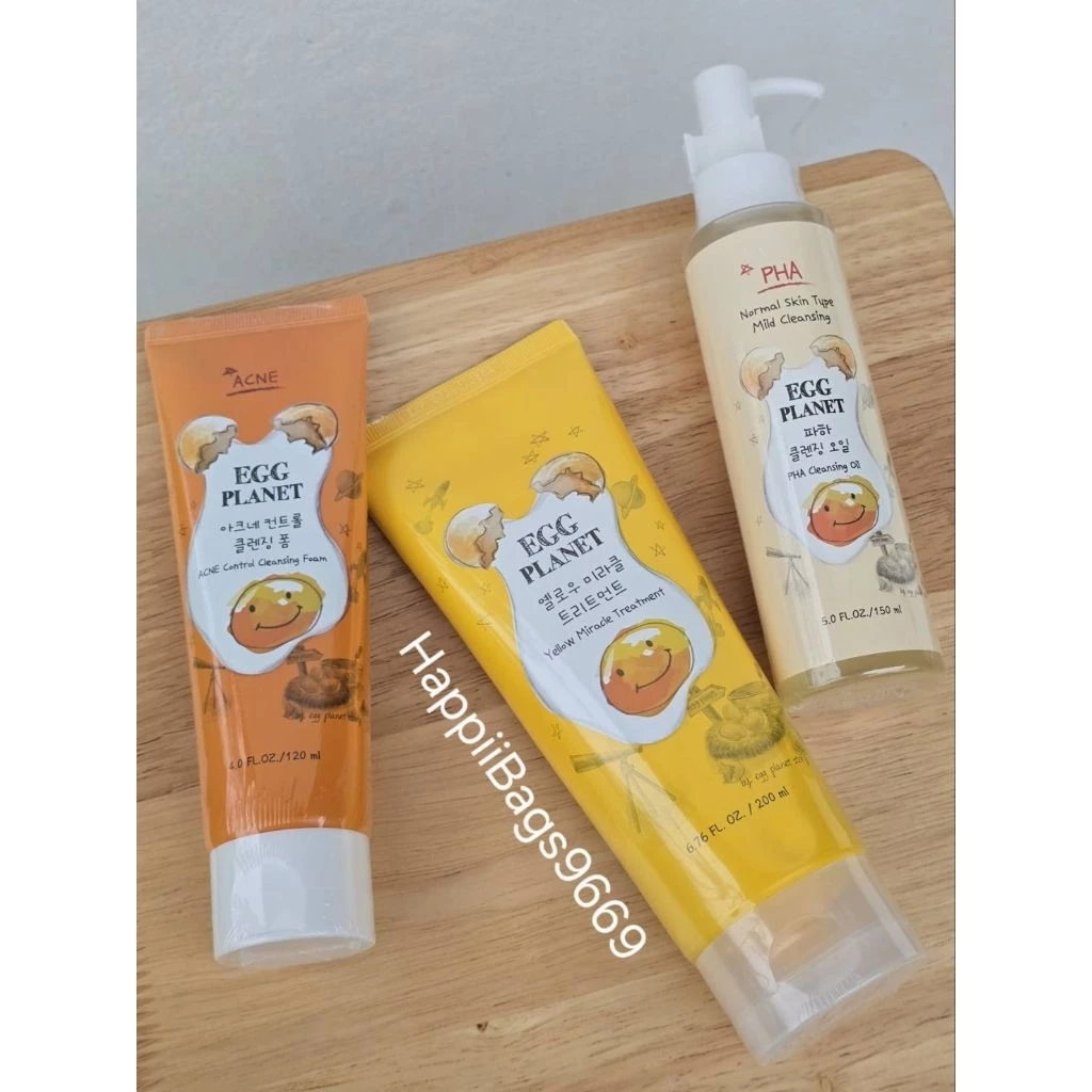 🍳รวมผลิตภัณฑ์ EGG PLANET Acne Control Cleansing Foam, Miracle Treatment, PHA Cleasing Oil (by Doori Cosmetics)