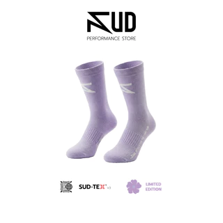 SUD ถุงเท้าวิ่ง รุ่น Lavender SKY (Limited Edition) 300 คู่/ไซส์ - ถุงเท้าวิ่งข้อสูง เทคโนโลยีผ้า SUD-TEX™ V3