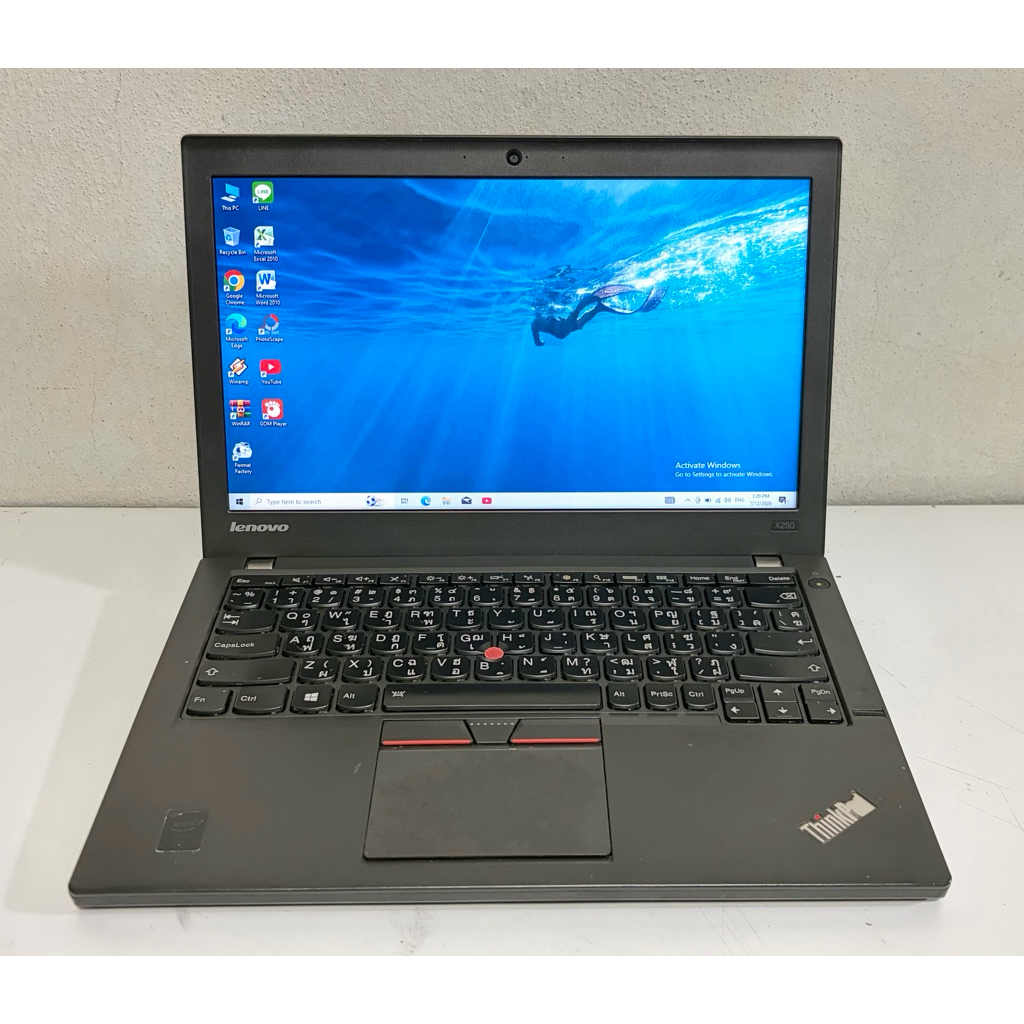 Lenovo X250 X260 X270 โน๊ตบุ๊ค Notebook มือสอง Core i5 Gen5-6 Ram 4G SSD 120G ฟรีเมาส์ไร้สาย