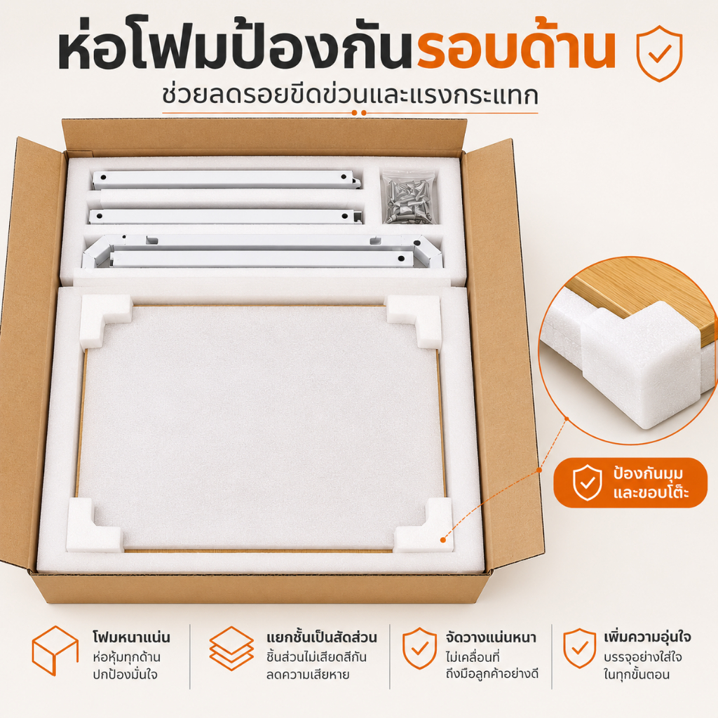 โฟมคุณภาพสูงสำหรับปกป้องสินค้า ฟรี!
