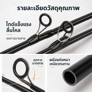 คันเบ็ด คันเบ็ดตกปลา 1.65/1.8/2.1ม คันเบ็ดตกปลาแคสติ้ง ของแท้ Baitcasting Rod