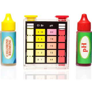 upgrade ชุดทดสอบคลอรีนตกค้างและ pH สระว่ายน้ํา การวัดคุณภาพน้ํา Swimming Pool Water Tester Kit