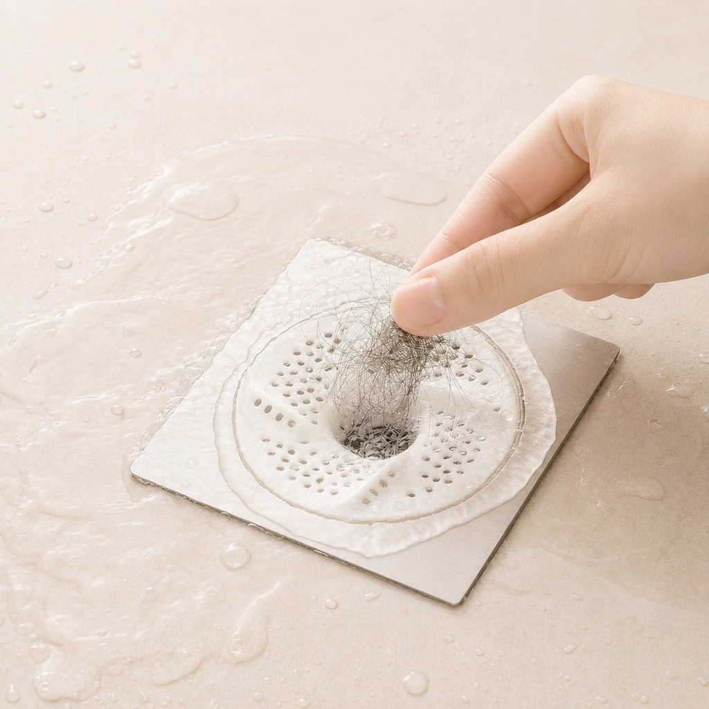 【COTTONO コットンノ】BAHT301 ฝาครอบกรองเส้นผมสำหรับท่อระบายน้ำที่ดักเส้นผมในห้องน้ำทรงระบายน้ำหมุนวน