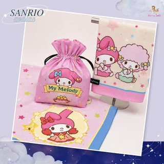 Kiss me doll ผ้าพันคอ ผ้าคลุมไหล่ Sanrio Zodiac 12 ราศี ขนาด 100x100 ซม. ลิขสิทธิ์แท้