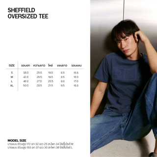 CHUUCHOP - (S-XL)Sheffield Oversized Tee เสื้อโอเวอร์ไซส์ทรงหลวม เสื้อยืดผู้หญิงผู้ชาย Unisex ใส่สบาย แมทช์ง่ายทุกลุค (C