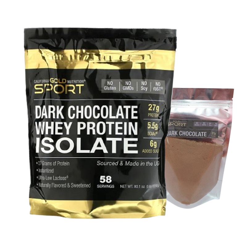 California Gold Nutrition Whey Protein Isolate ขายแบ่ง เวย์โปรตีน ไอโซเลท รสช็อกโกแลต ขนาด 450 กรัม
