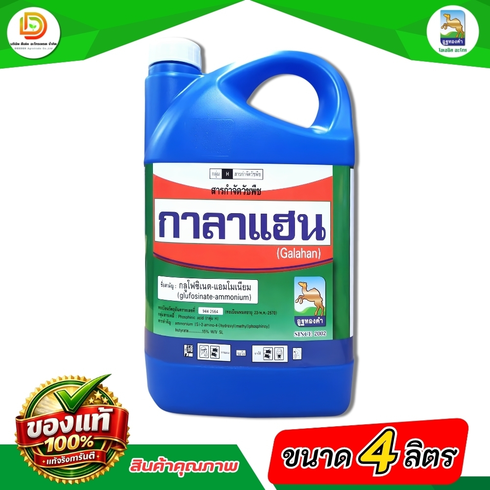กาลาแฮน ขนาด 4 ลิตร #กลูโฟซิเนต หญ้าปากควาย ตีนนก ข้าวนกสีชมพู ในไร่มัน #สำปะหลัง #ดีเด่นอะโกรเทรด