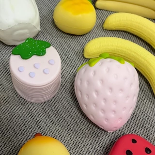 พร้อมส่ง - สกุชชี่ ผลไม้ ขนมปัง นุ่มหนึบ บีบคลายเครียด คืนตัวช้า สกุชชี่ (Squishy) (มีหลายแบบ) AA-22